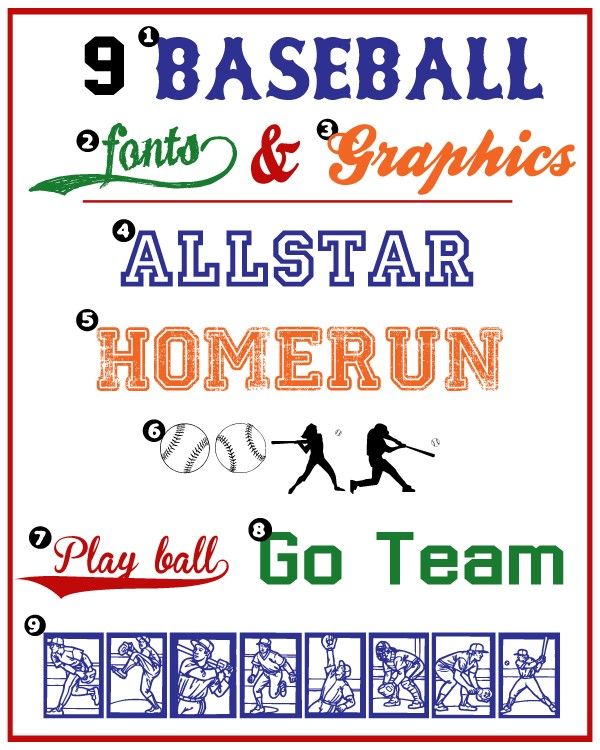sports team fonts free